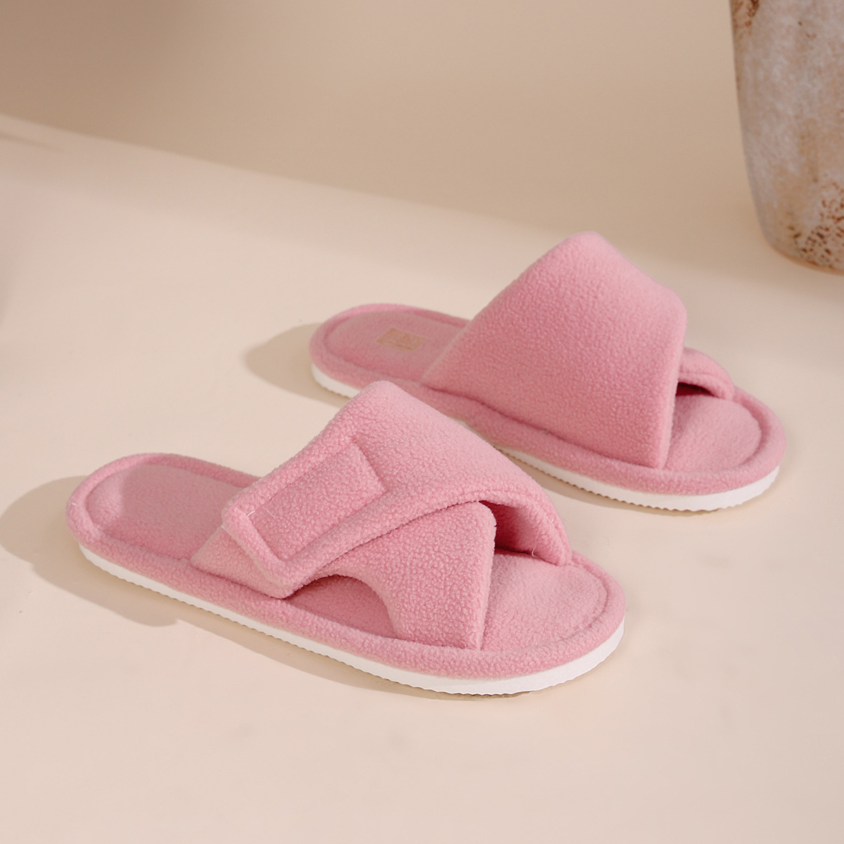 Huisslippers met klittenbandsluiting voor dames