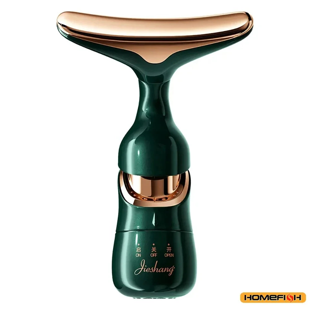 3-in-1 gezichts- en nekmassager met lichtstanden