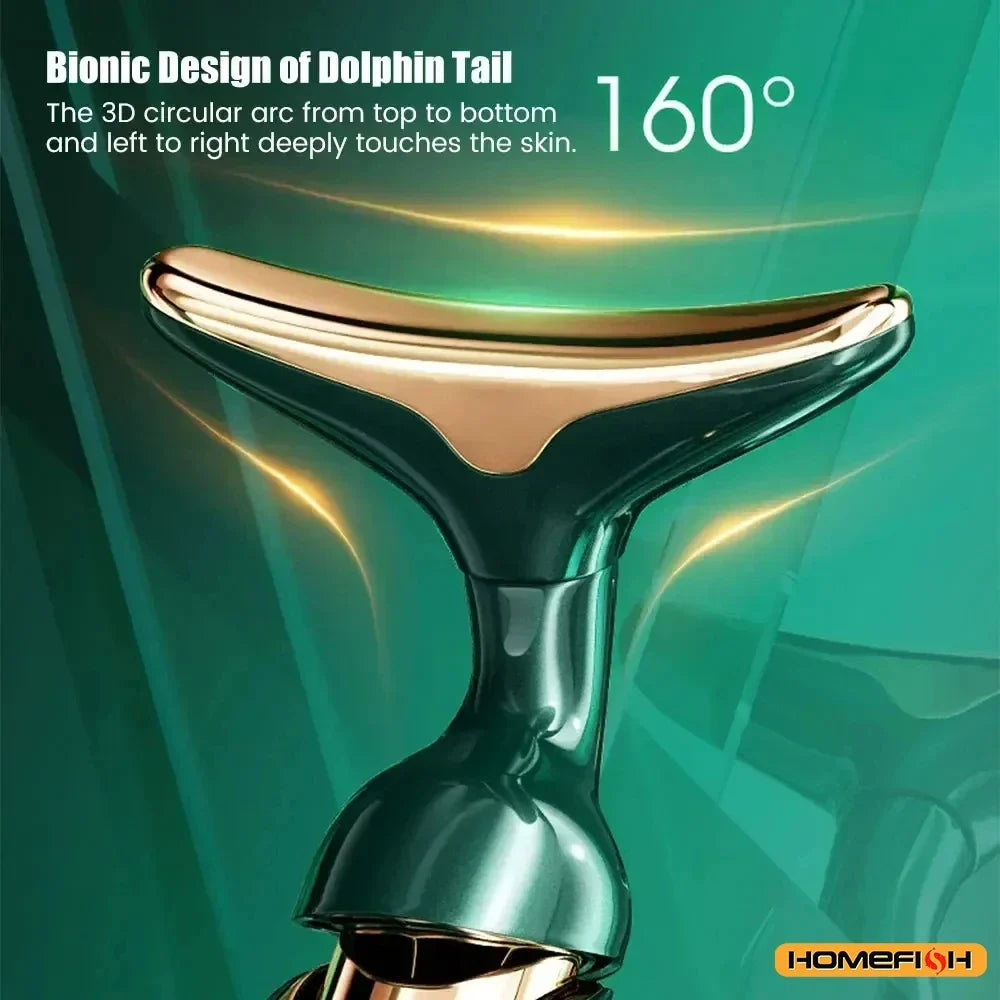 3-in-1 gezichts- en nekmassager met lichtstanden
