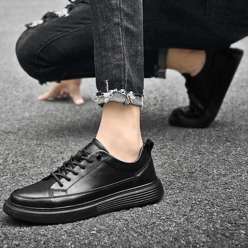Zwarte lage sneakers voor heren
