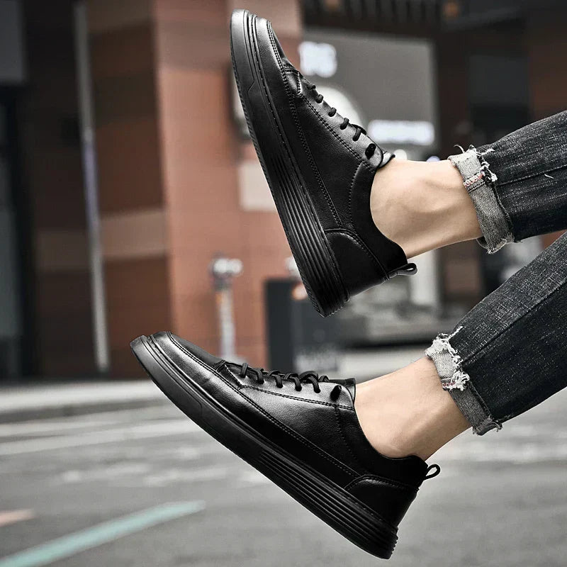 Zwarte lage sneakers voor heren