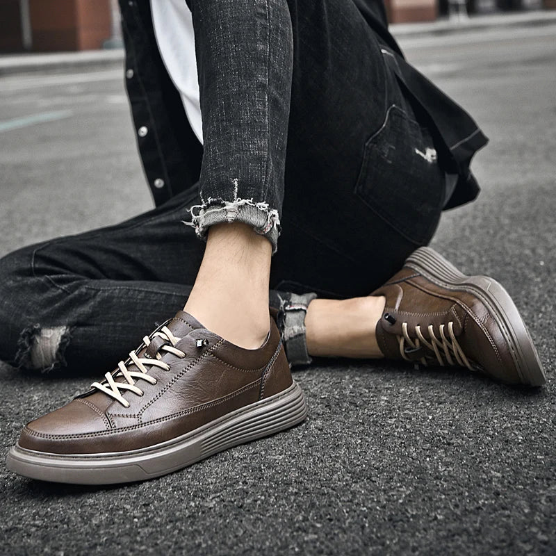 Zwarte lage sneakers voor heren