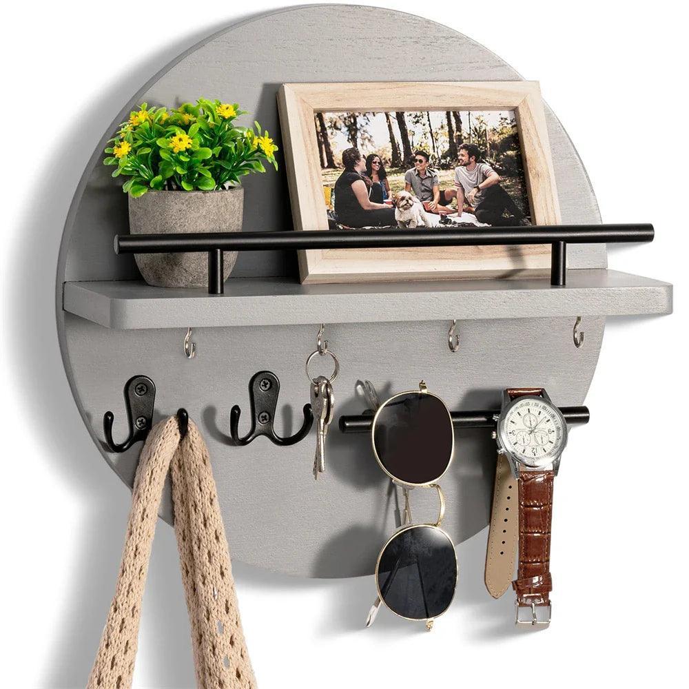Houten sleutelhouder voor wandmontage - Natuurlijke organizer