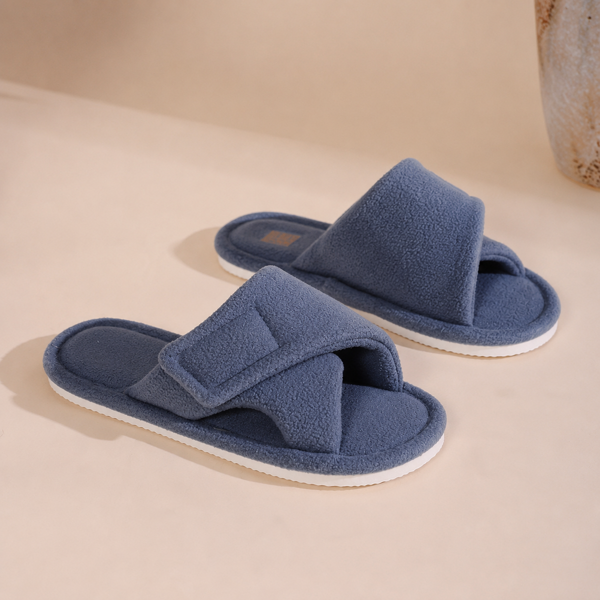 Huisslippers met klittenbandsluiting voor dames