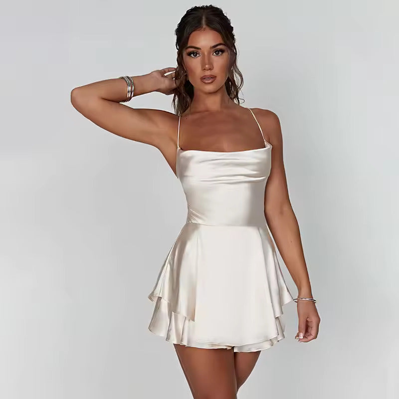 Glanzende bodycon mini-jurk voor dames