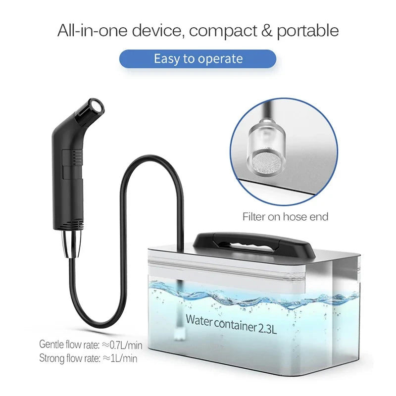 Draagbare elektrische bidet met waterreservoir van 2,3 liter
