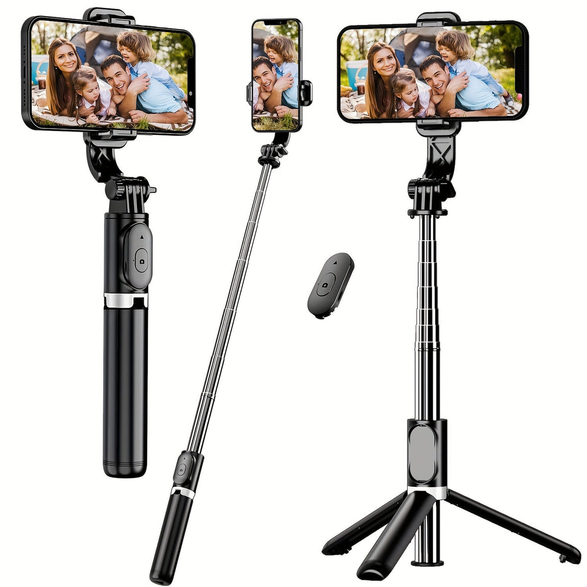 Uitschuifbare selfie-stick en smartphone­statief – 101,6 cm
