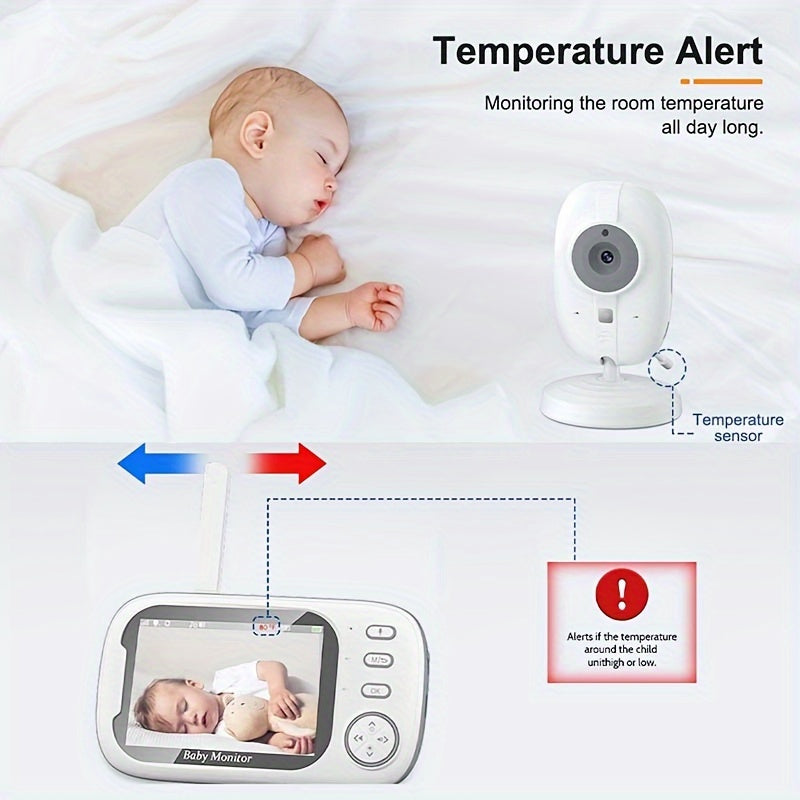 720p-babyfoon met 3,5-inch scherm en nachtzicht