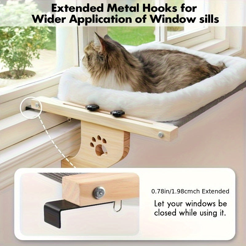 Hangend Kattenbed van Rotan met Zachte Pluche Voering