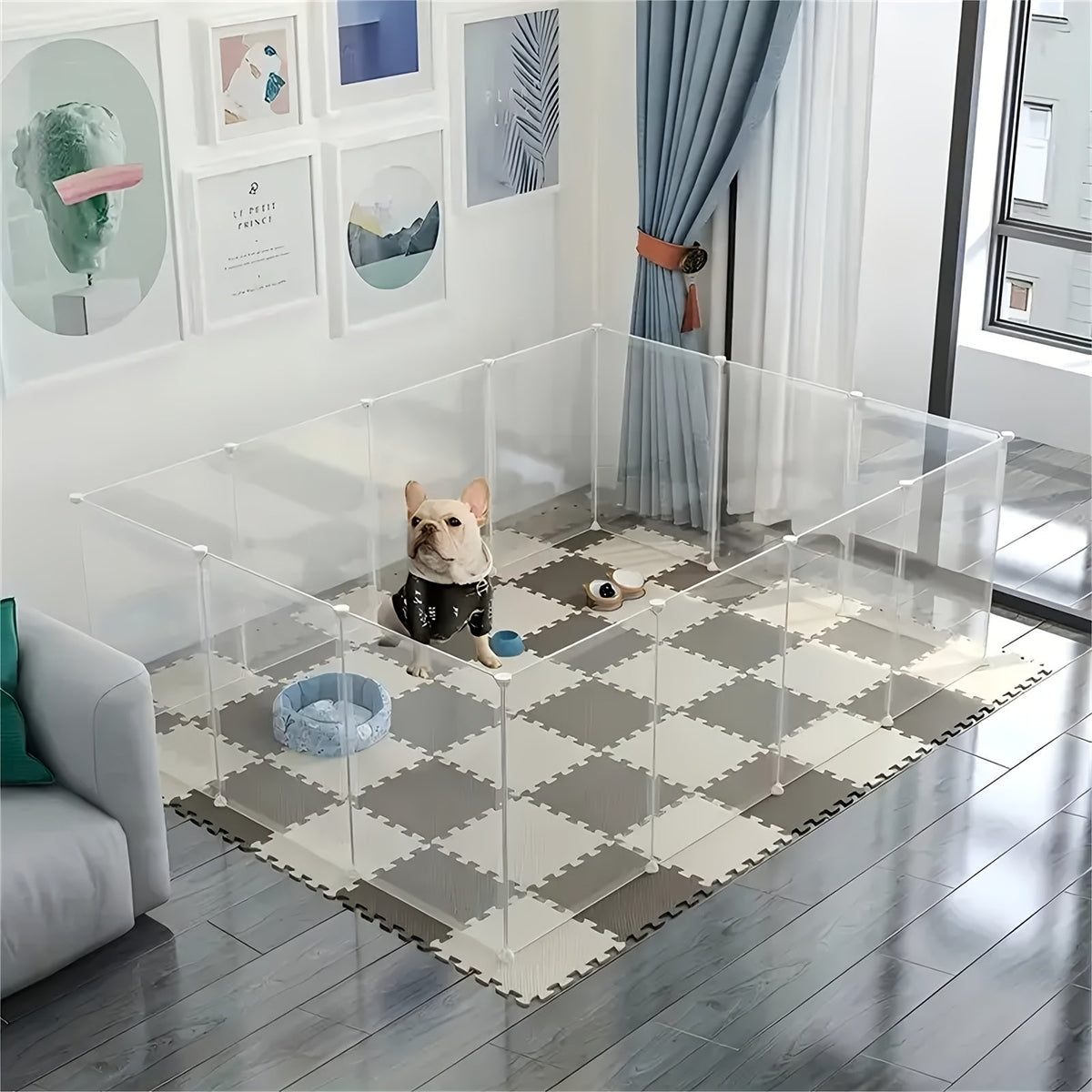 Modulaire Speelren voor Kleine Huisdieren met 12 Panelen