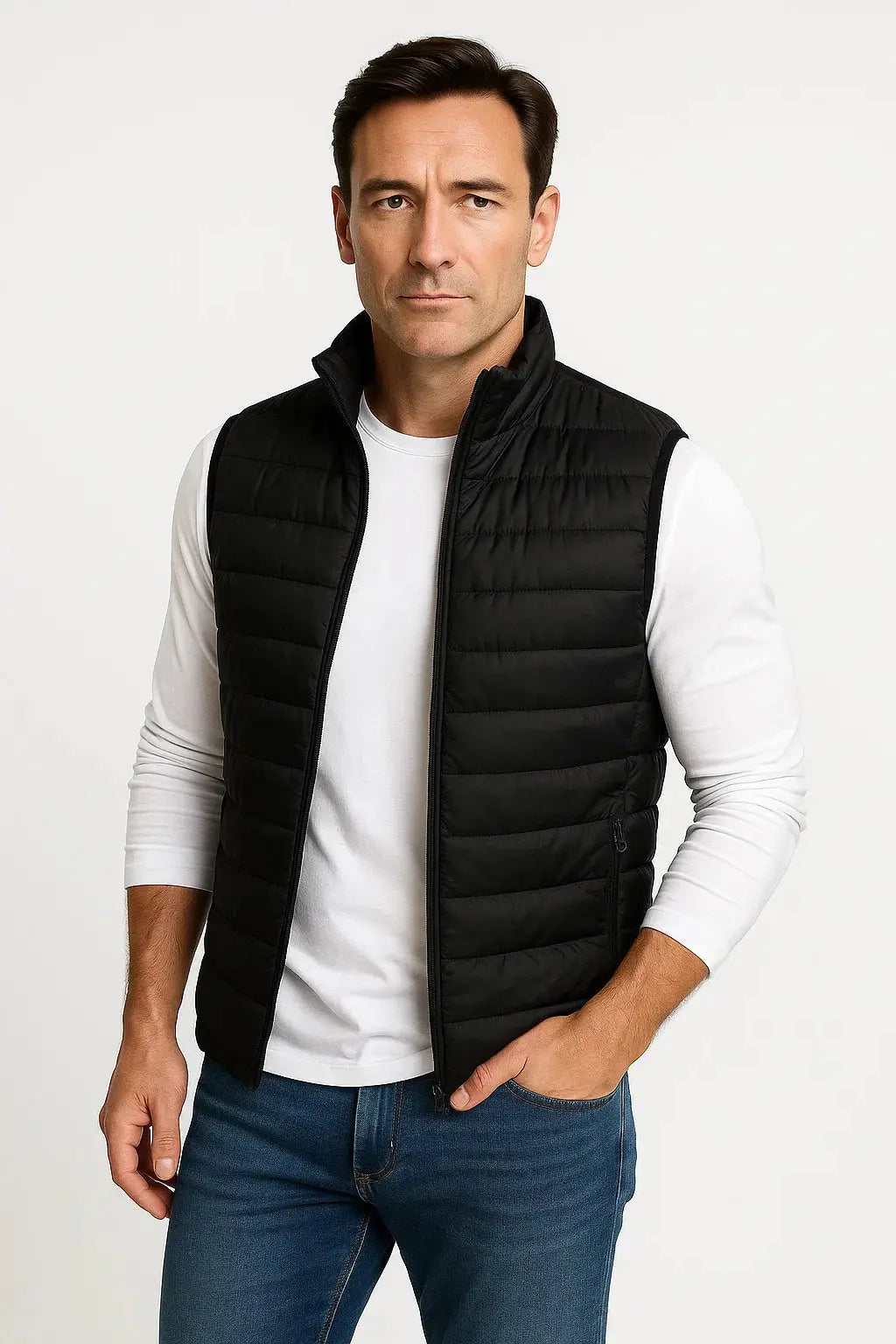 Gewatteerde winterbodywarmer voor heren