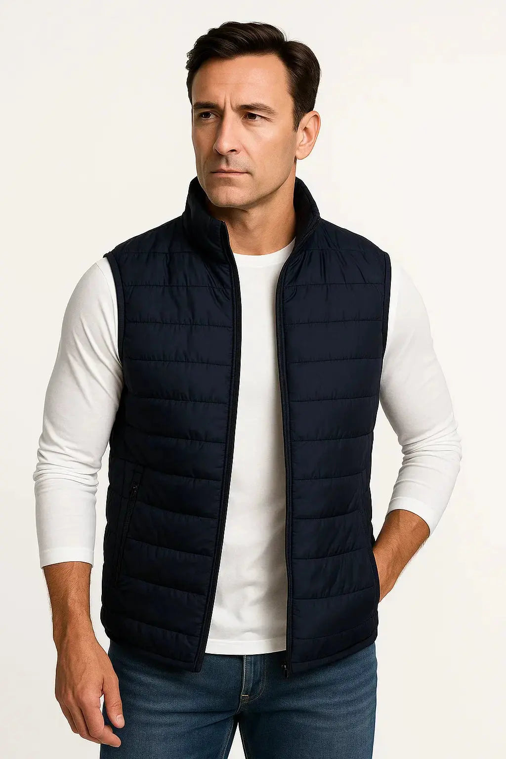 Gewatteerde winterbodywarmer voor heren