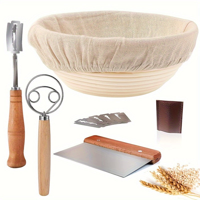 9-inch rijsmandset voor zuurdesembrood