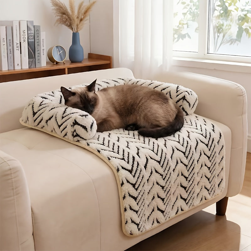 Pluche Huisdierbed met Opstaande Rand en Antislip Onderzijde