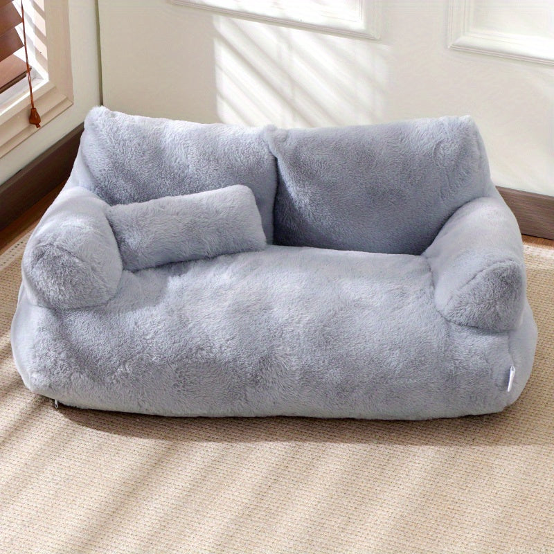 Grijze Kattenbank van Polyester met Uitneembare Vulling