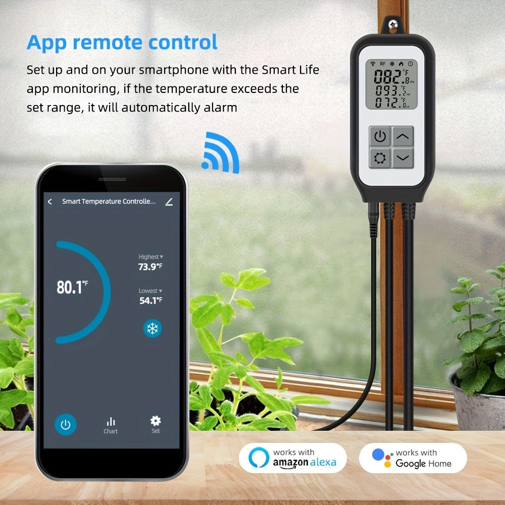 Slimme wifi-controller voor temperatuur en luchtvochtigheid