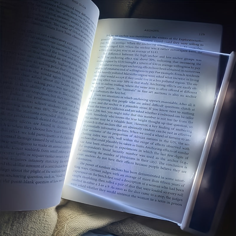 Platte draagbare LED-leeslamp met wit licht