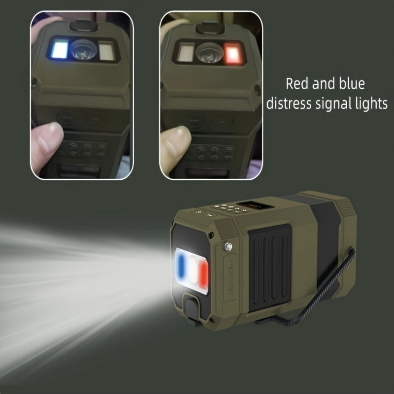 Noodradio met campinglamp, zonnepaneel en 5000mAh-powerbank