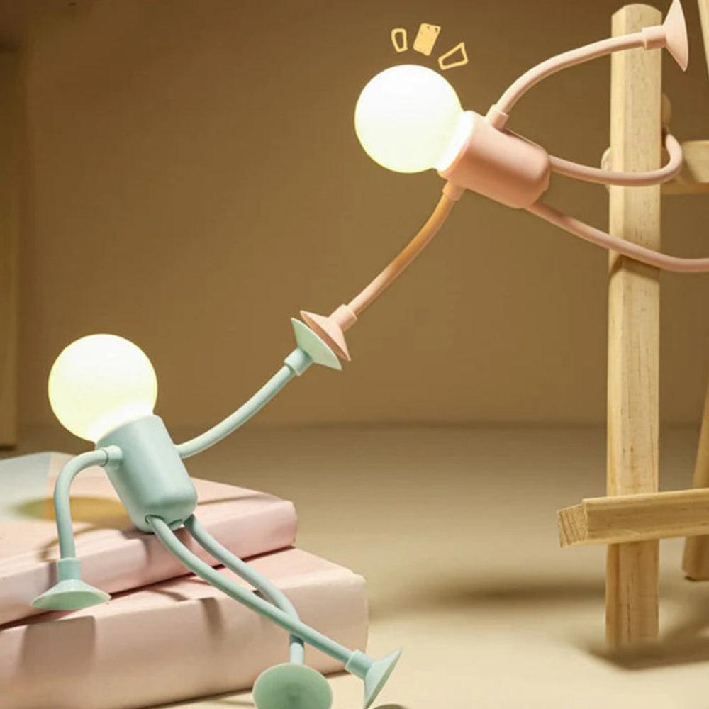 Flexibele figuurnachtlampjes - Warme LED set van 2