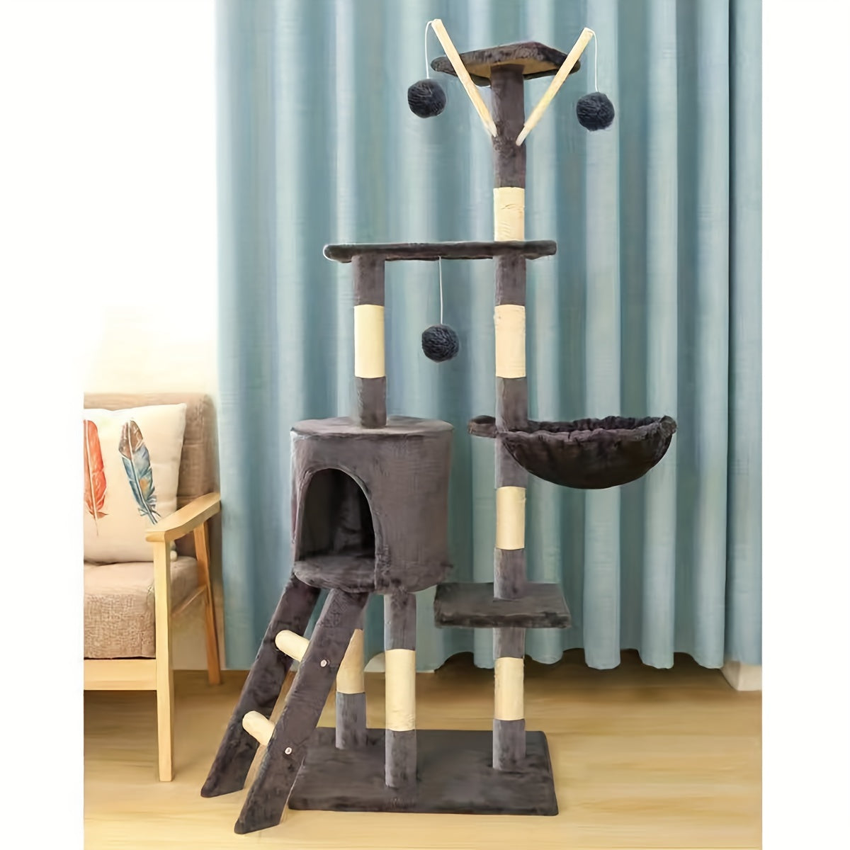 Multilevel Kattentoren met Krabpaal en Rustplatforms