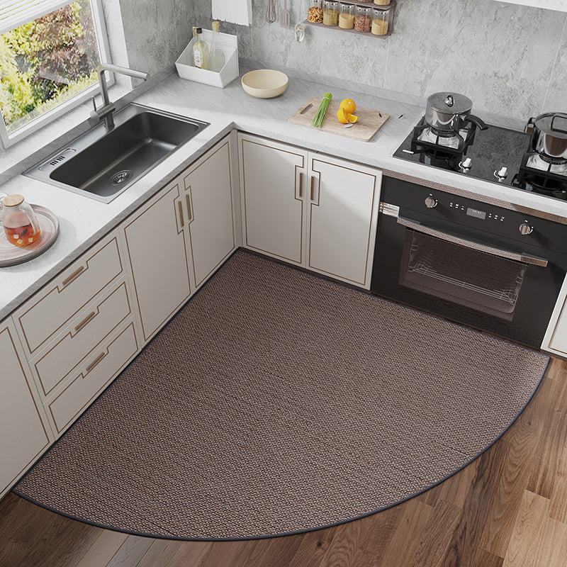 Waaiervormig hoekvloerkleed - Polyester met rubberen rug