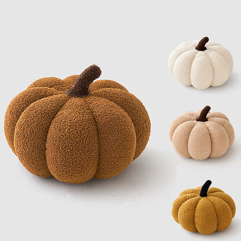Pompoenkussen - Teddyfleece met PP-katoenvulling