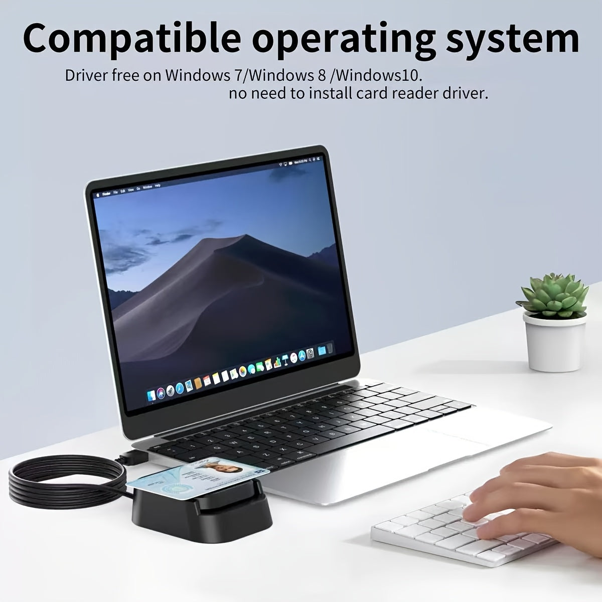 2-in-1 USB-smartcard- en NFC-lezer met SD-kaartsleuf