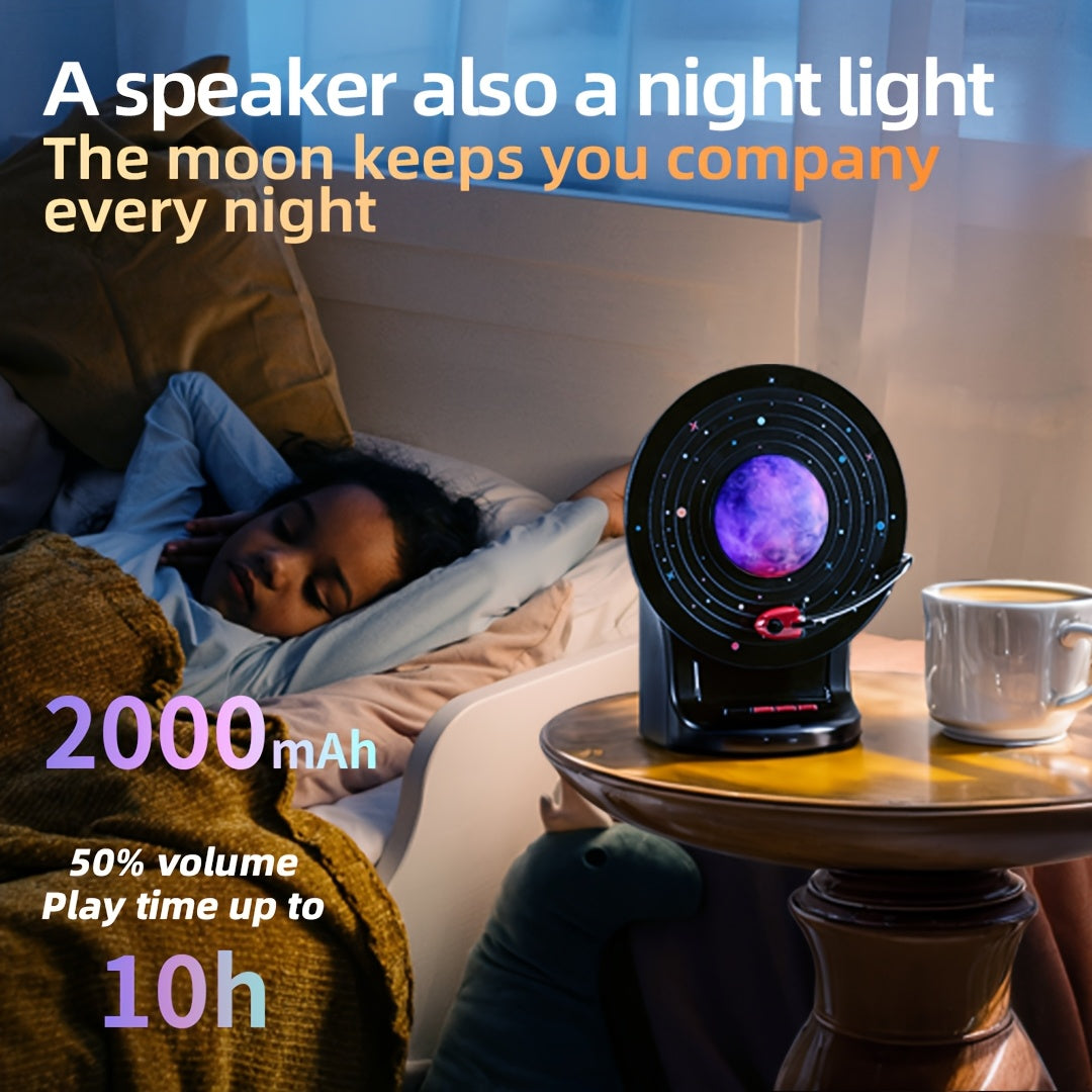 3D-maanlamp met draadloze luidspreker en 7 lichtkleuren