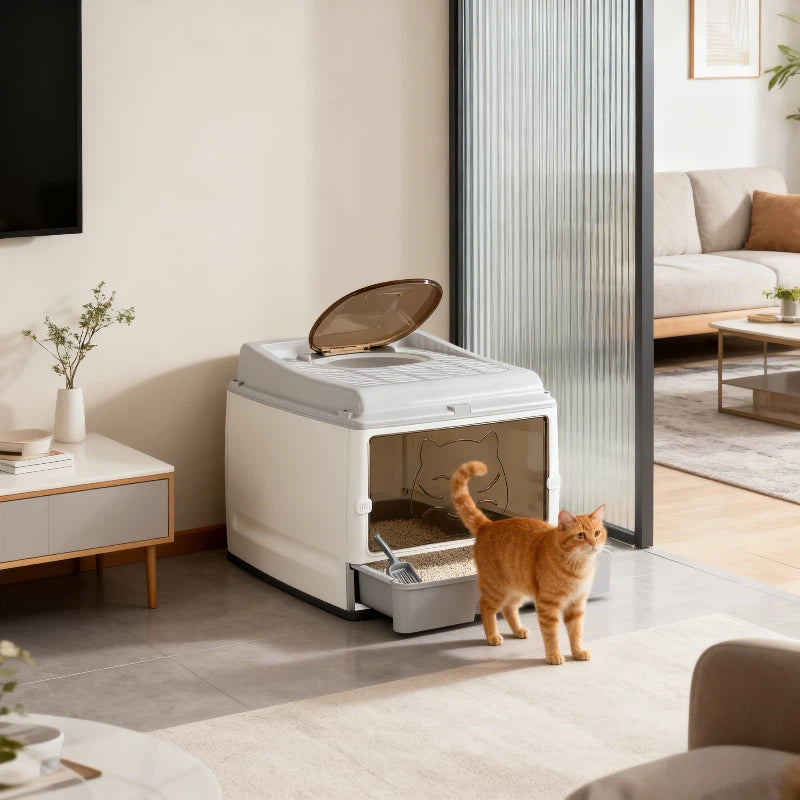 Extra Grote Gesloten Kattenbak met Ventilatie en Geurzakjes