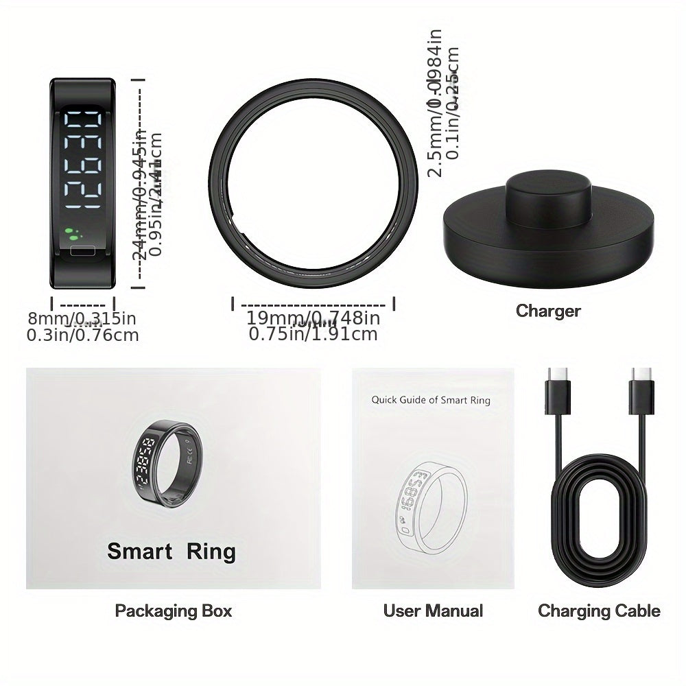 Unisex slimme ring voor activiteit en slaaptracking