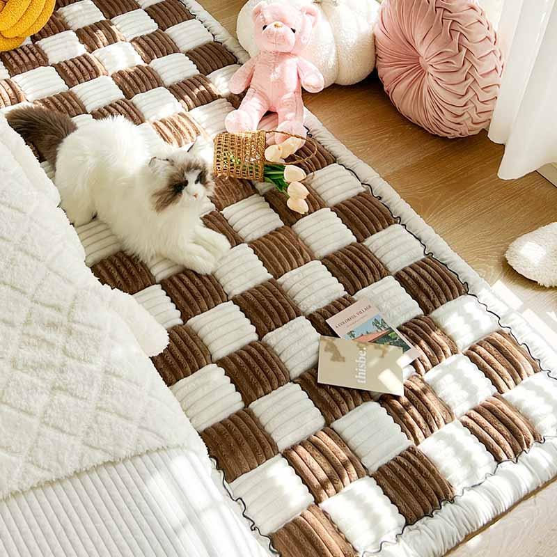Chenille Bankbeschermer met Antislip Achterzijde