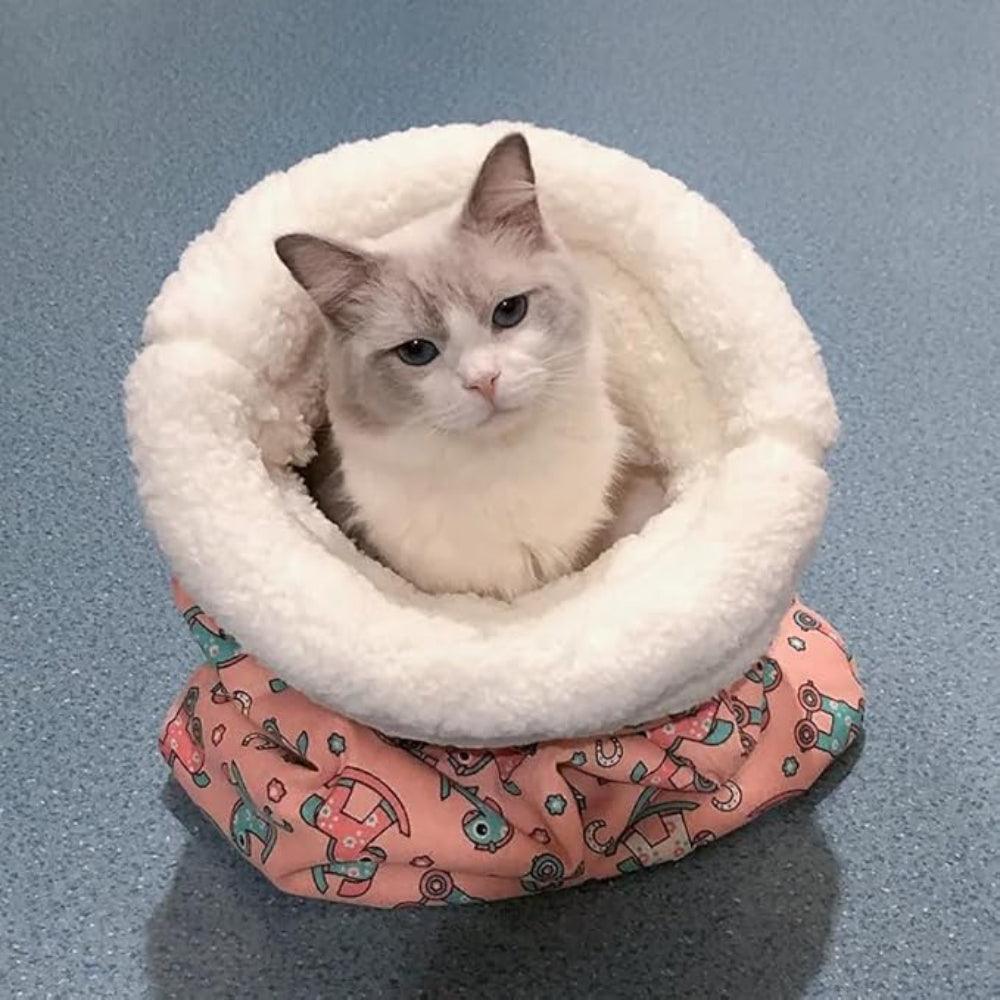 Warme Pluche Kattenslaapzak met Grotvormig Ontwerp