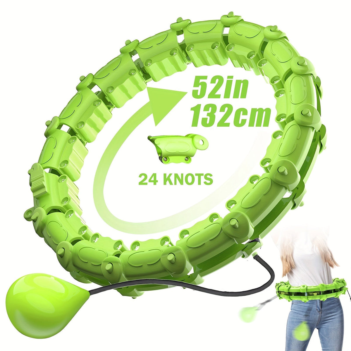 Verstelbare slimme fitnesshoepel met afneembare schakels