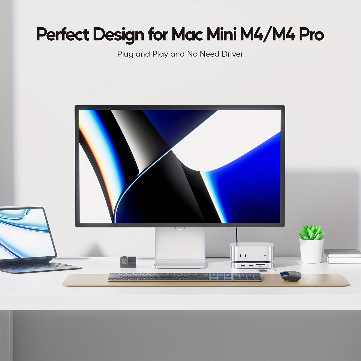 USB-C-hubstand met M.2 SSD-behuizing en 4K-uitgang