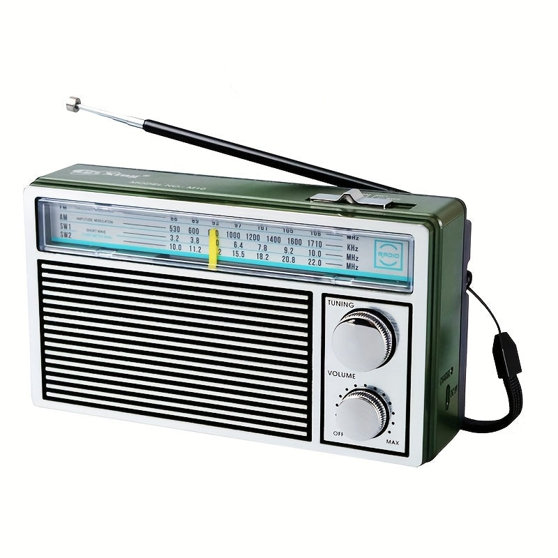 Draagbare retro radio met AM, FM en korte golf