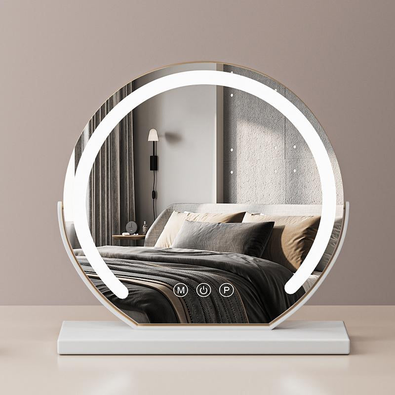 Ronde LED make-upspiegel - 3 lichtstanden en touchdimmer