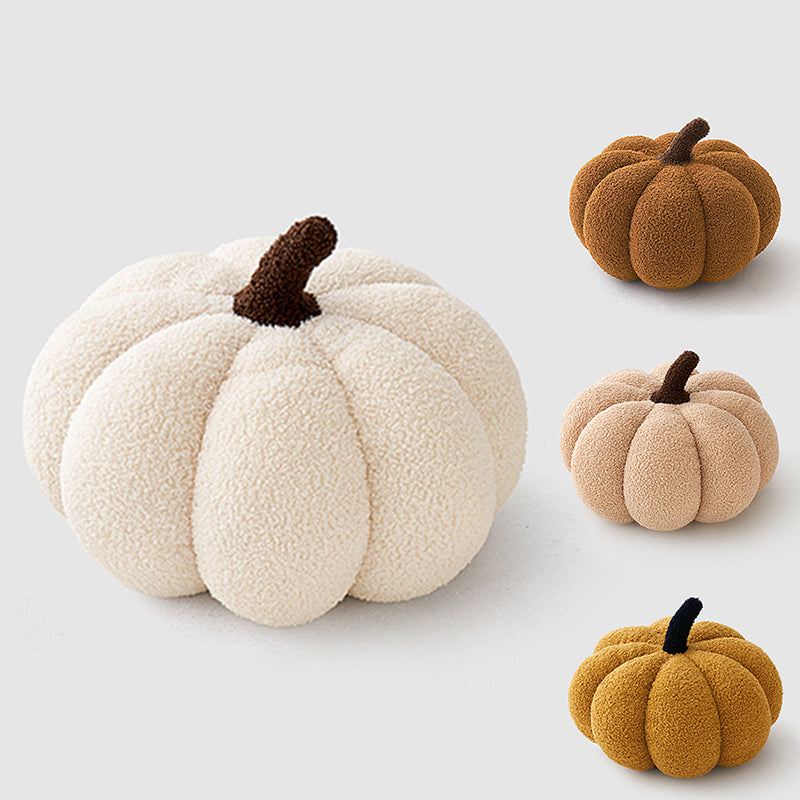 Pompoenkussen - Teddyfleece met PP-katoenvulling
