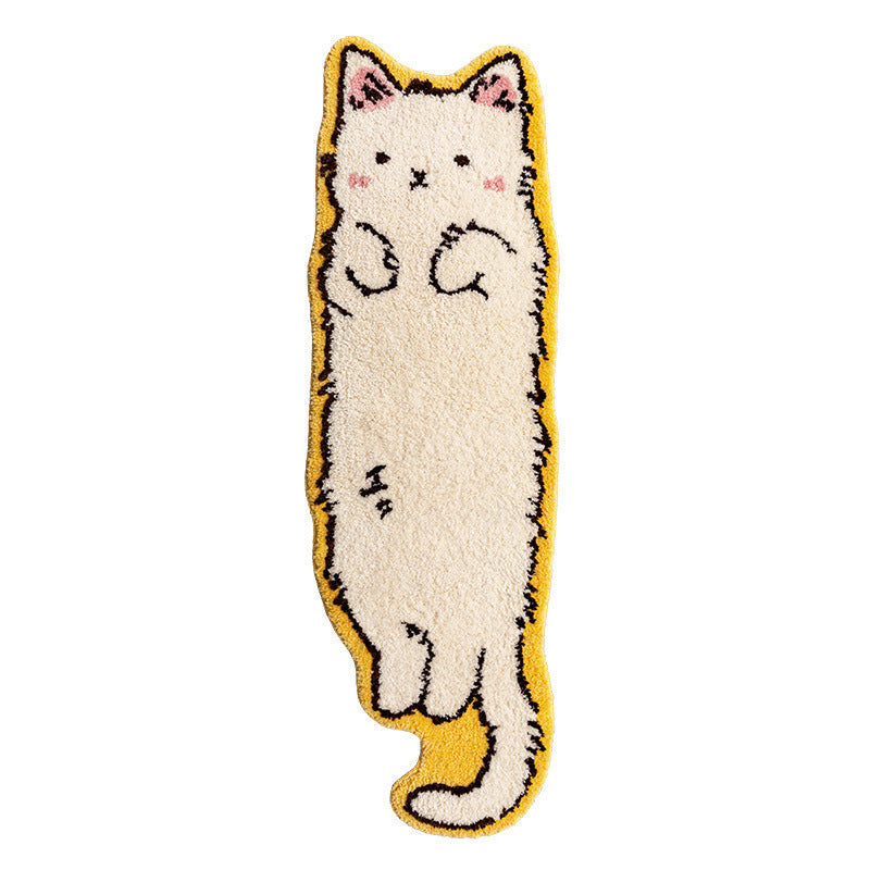 Vloerkleed in kattenvorm - Getuft polyester met TPR