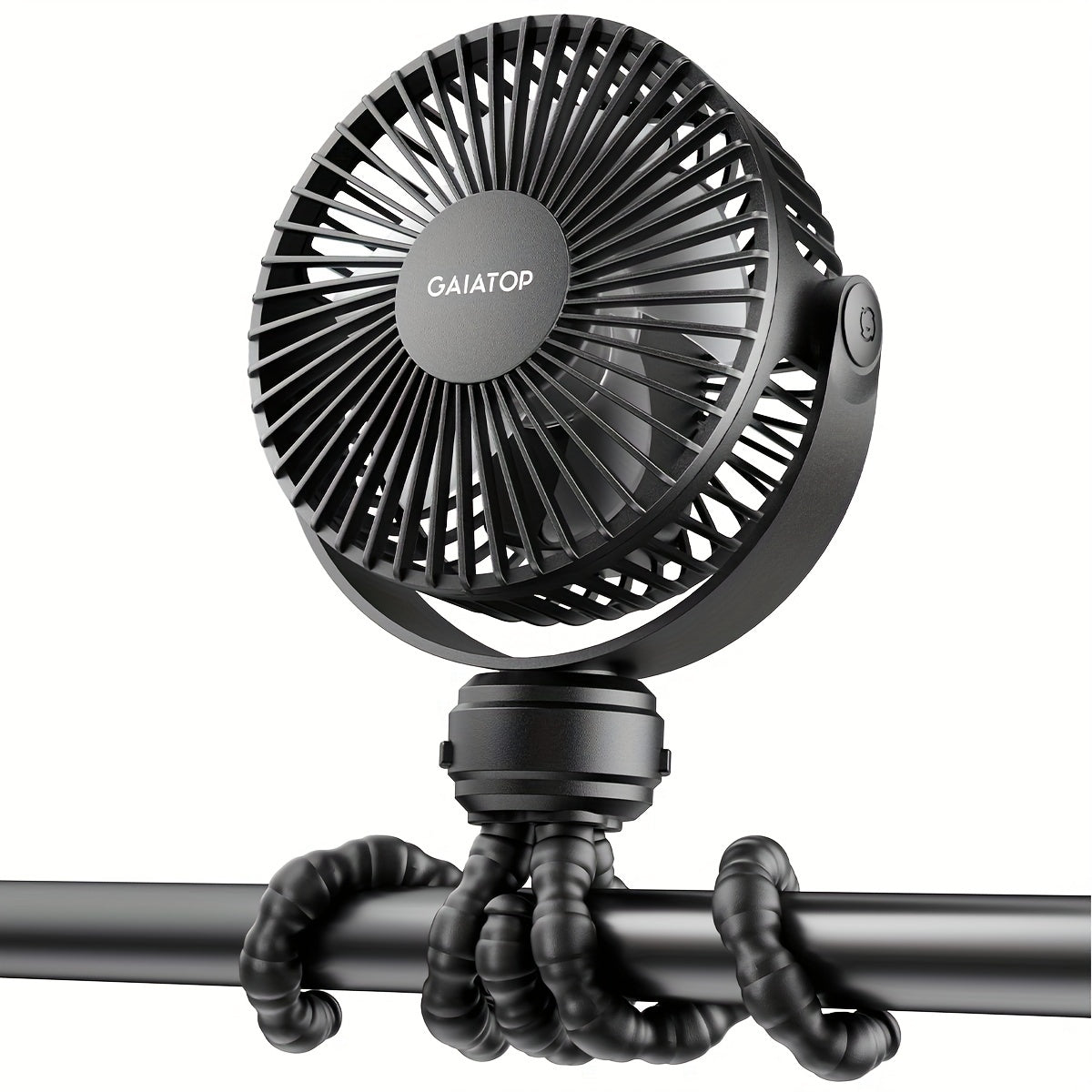 Oplaadbare mini-kinderwagenventilator met flexibele poten