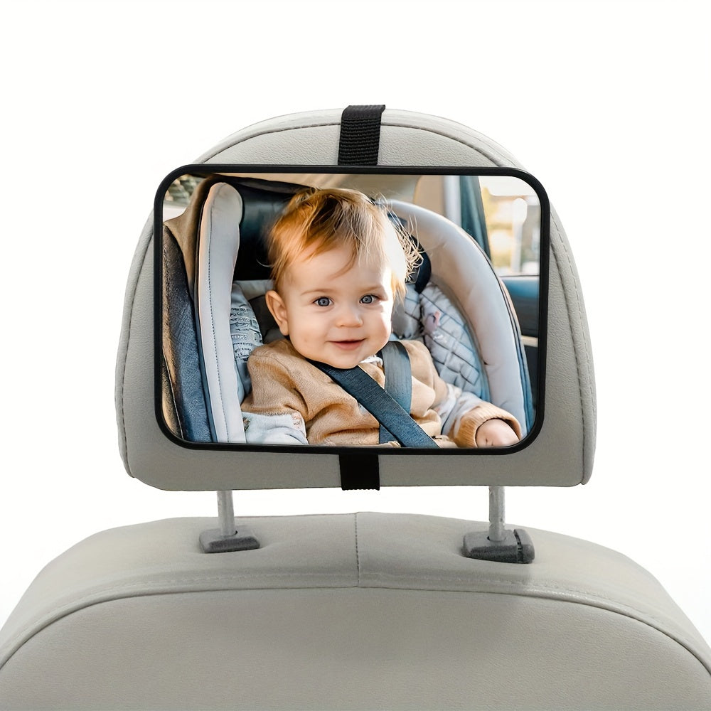 Convexe baby-autospiegel met breed zicht