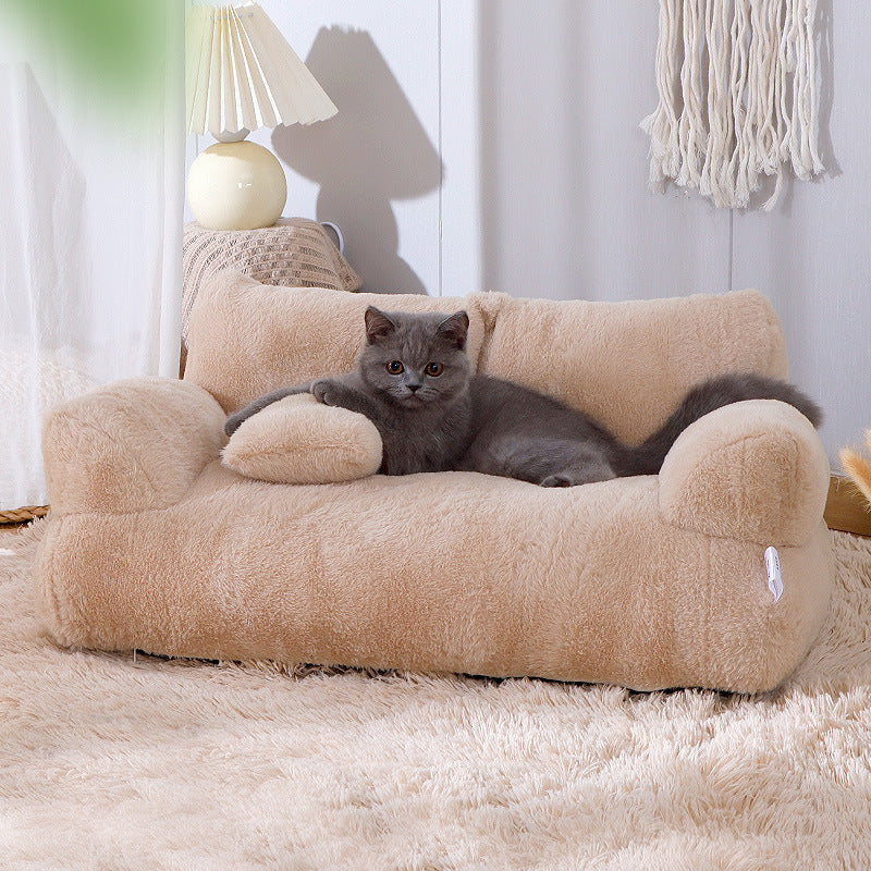 Grijze Kattenbank van Polyester met Uitneembare Vulling