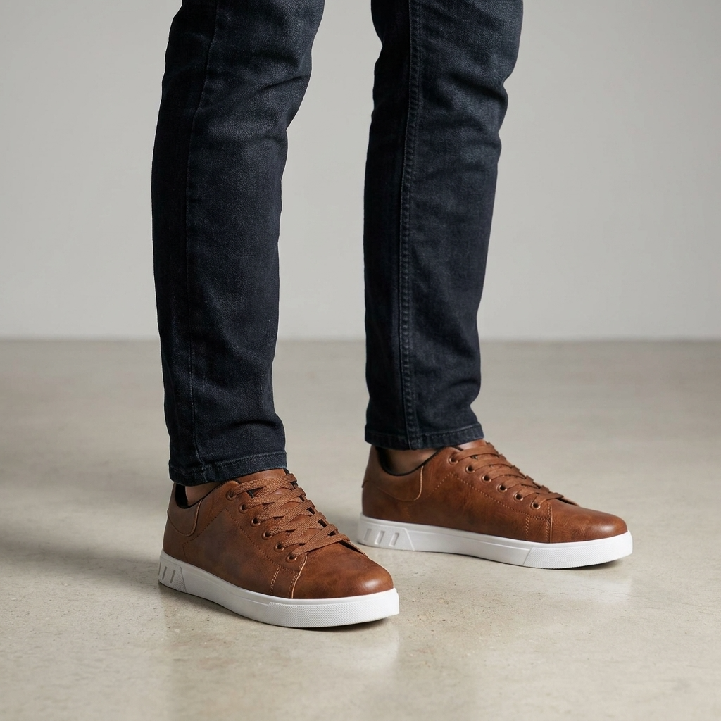 Lage casual vetersneakers voor heren