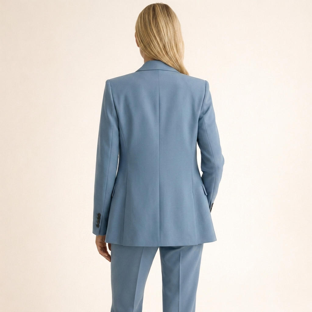Stijlvol damespak met blazer en flared broek