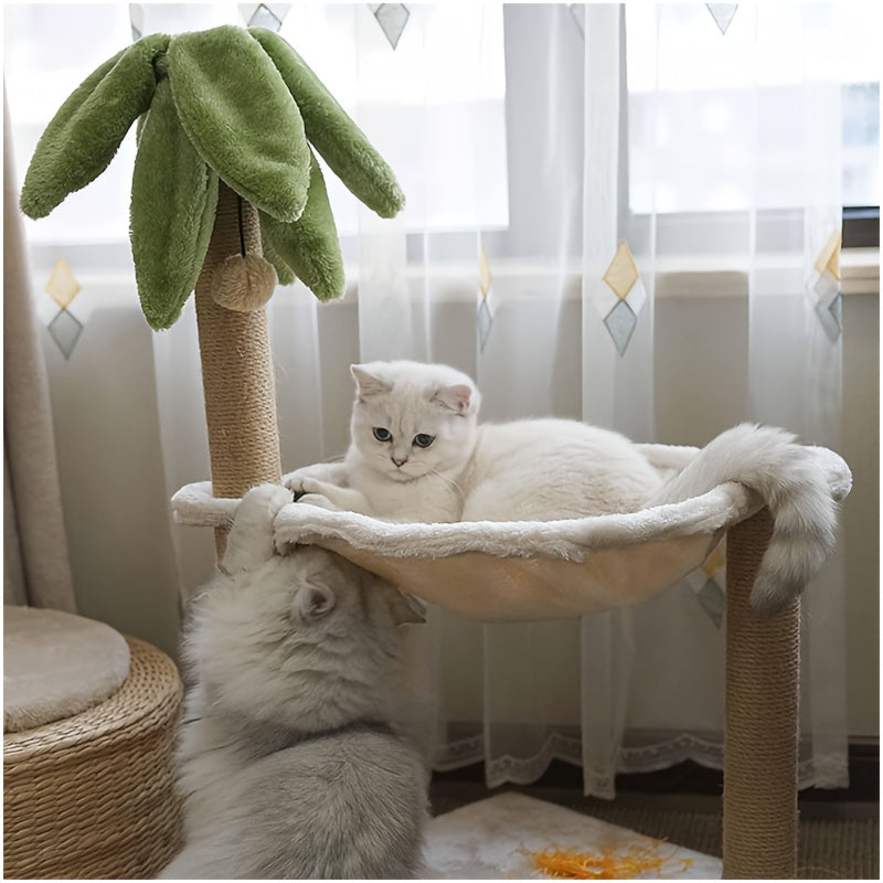 Kokospalm Kattenboom met Cactushuis, Hangmat en Krabplank