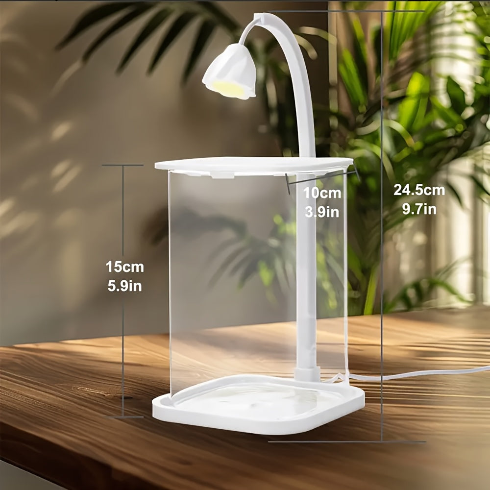 Randloos LED-Aquarium voor Tafel met USB-Voeding