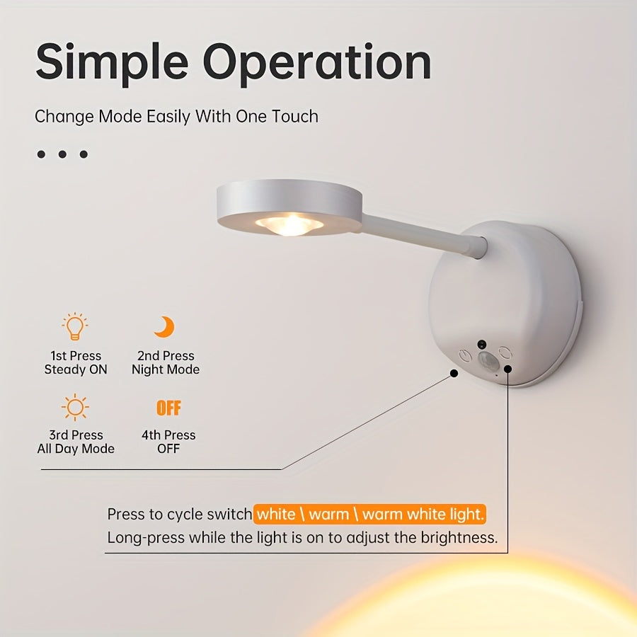 USB-oplaadbare LED-wandlamp met afstandsbediening