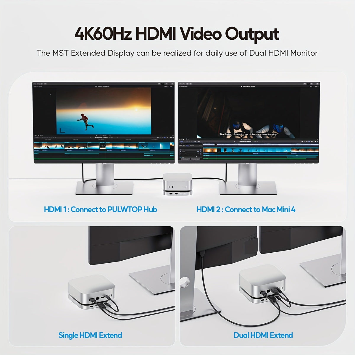 USB-C-hubstand met M.2 SSD-behuizing en 4K-uitgang