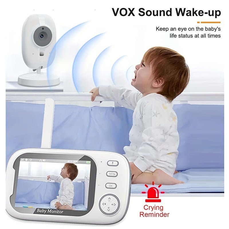 720p-babyfoon met 3,5-inch scherm en nachtzicht