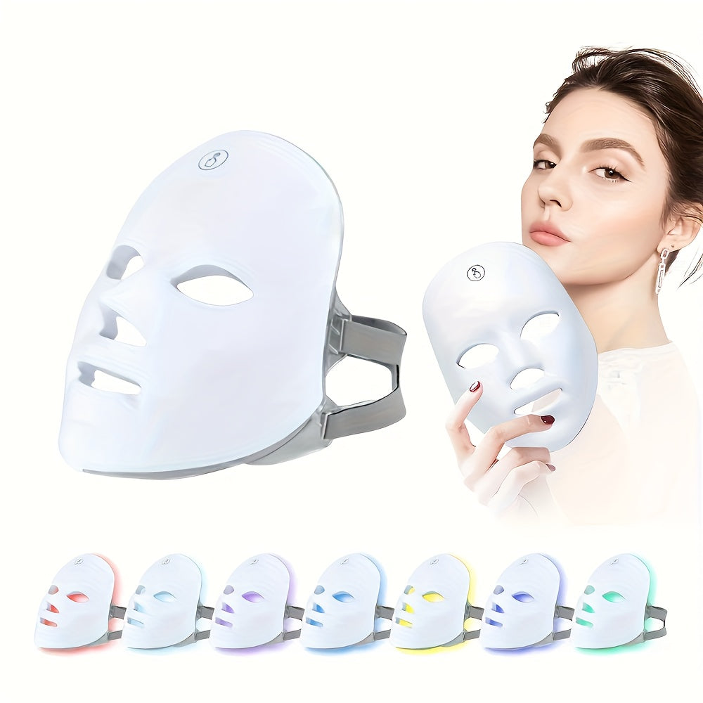 Draadloos LED-gezichtsmasker met 7 kleuren