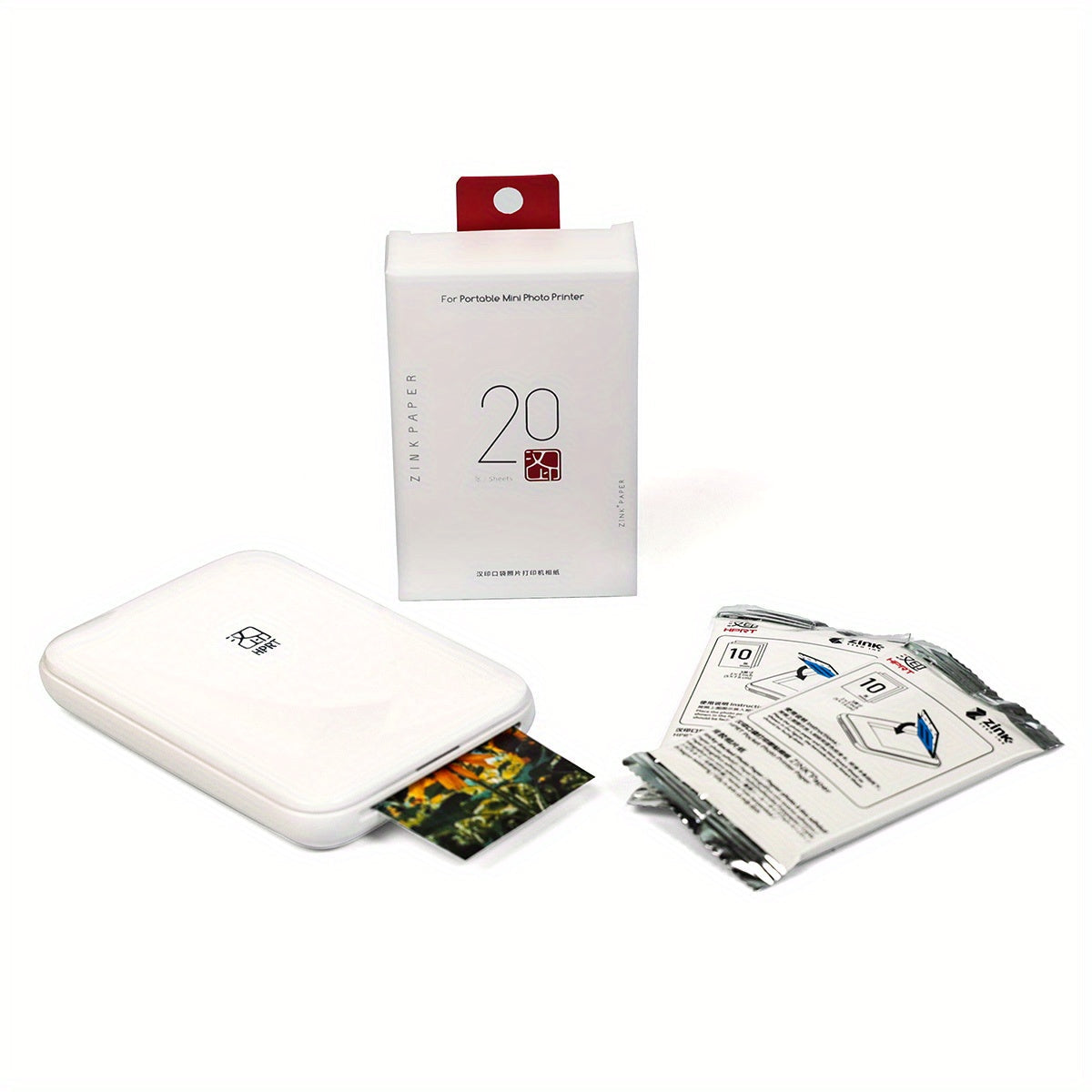 Draagbare draadloze minifotoprinter voor smartphones